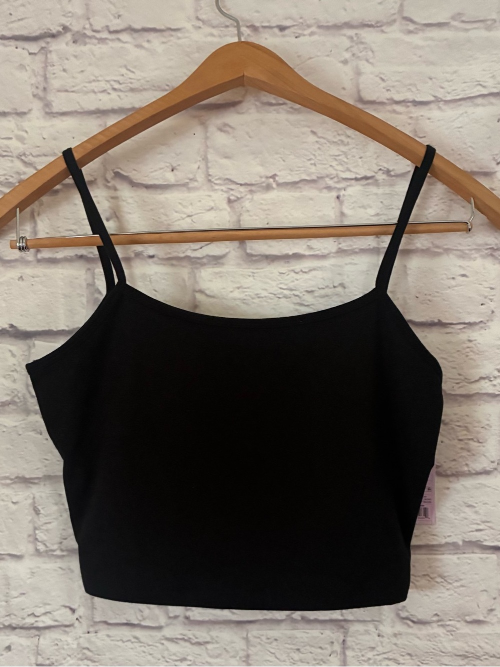 Wild Fable Black Cropped Spaghetti Strap Cami - Large